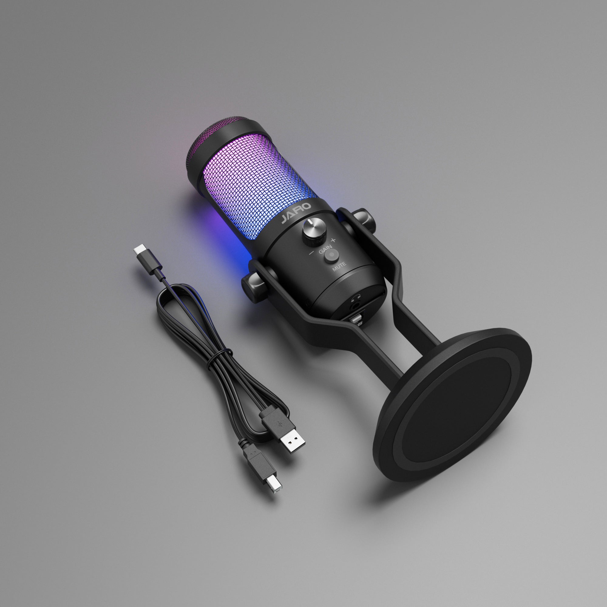 JARO J100-CS USB Condenser Microphone with Cardioid Pick-up Pattern and 24bit/192kHz Sampling Rate